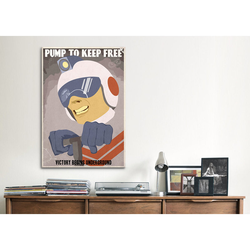 Pump To Keep Free by Steve Thomas - Gallery-Wrapped Canvas Giclée Print, No Mat, Wrapped Canvas, 18" H x 12" W x 0.75" D