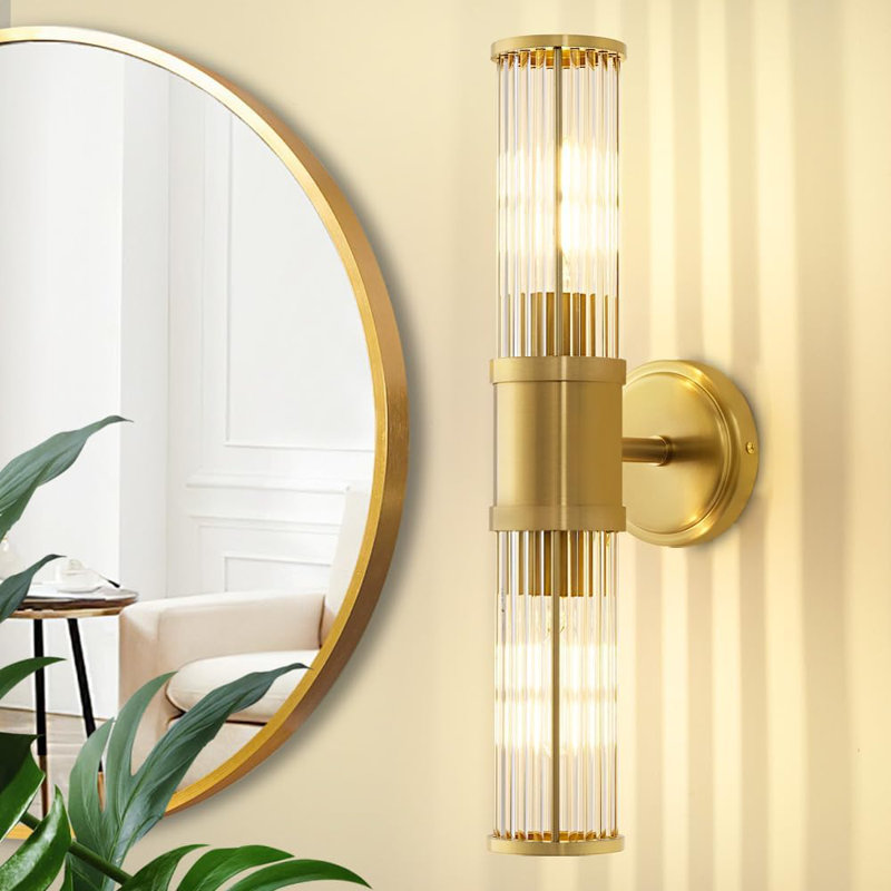 Applique murale moderne avec abat-jour en verre, luminaire de meuble-lavabo pour miroir, chambre à coucher, couloir et salon