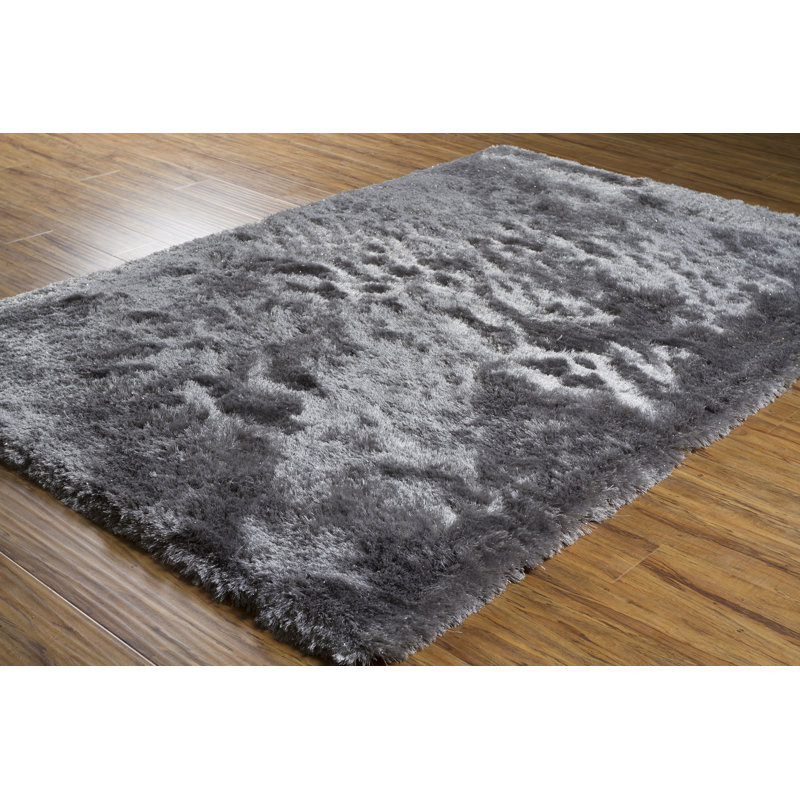 Tapis zone grise contemporaine shaylene texture, 5 pi x 7 pi 6 po