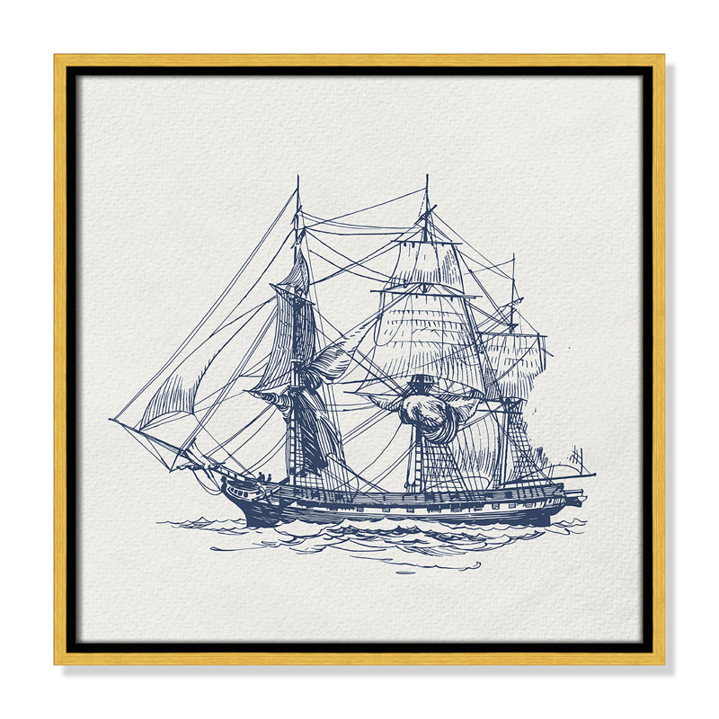 «Into the Sea III» par Kimberly Allen, Or, H 17,5 po x l 17,5 po