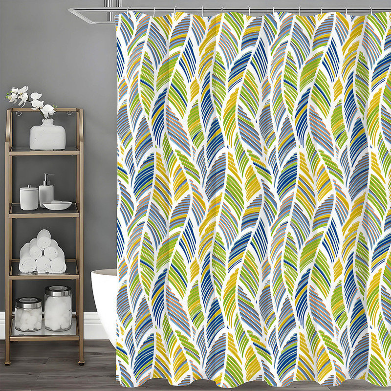 Shower Curtains with Hooks Included