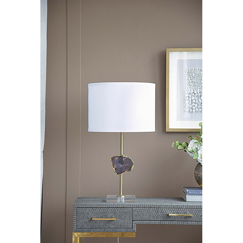 Table Lamp With White Drum Shade