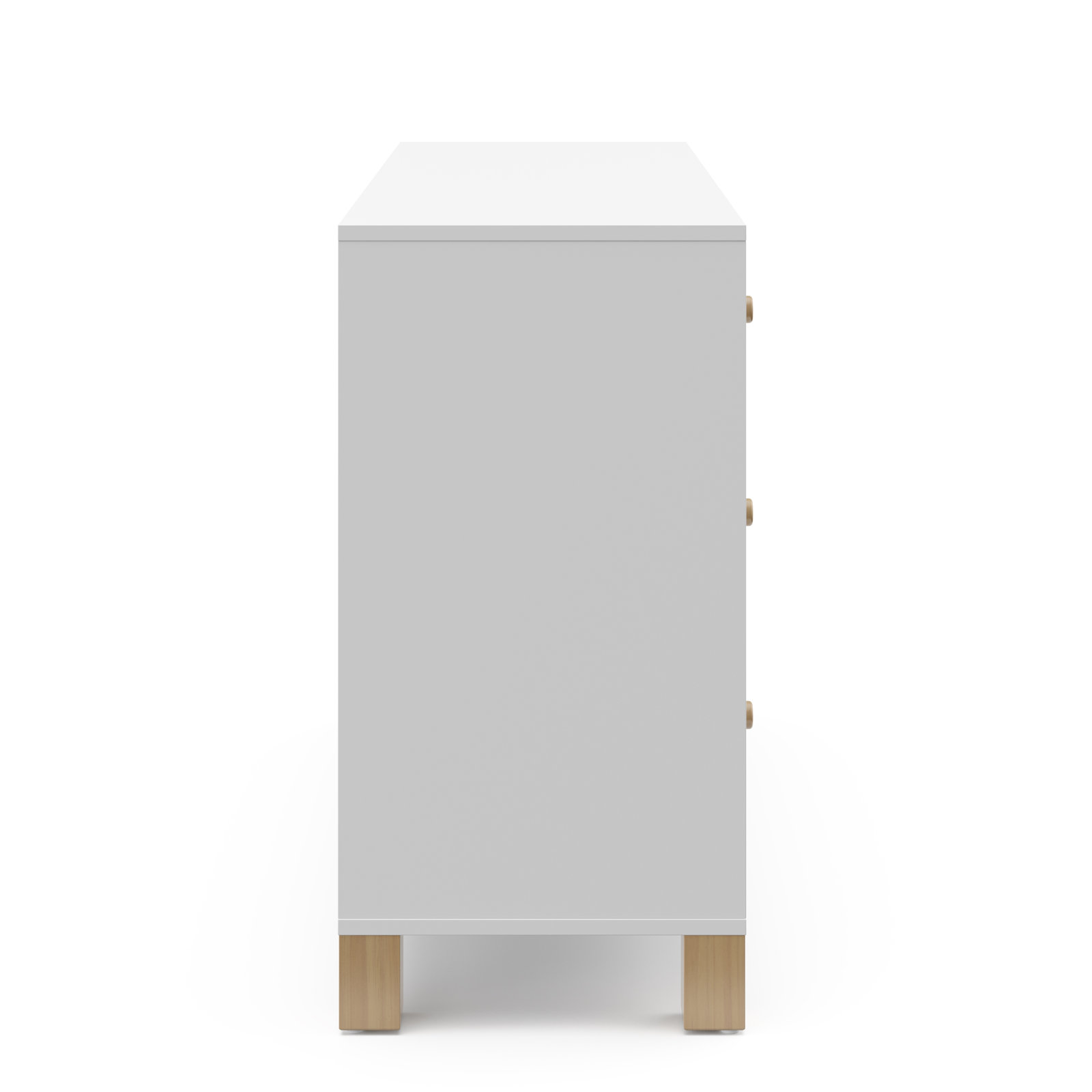 California 6 Drawer Dresser, White/Driftwood