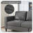 78" Upholstered Sofa With Ottoman-667874751