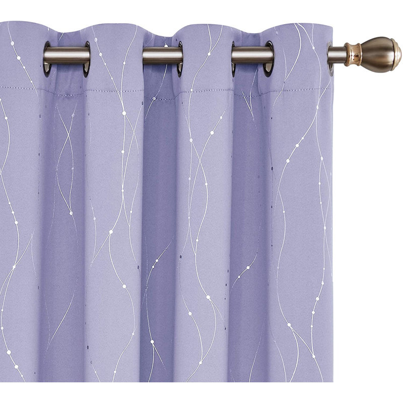 Cohmer Room Darkening Curtain Pair, Light Purple, 42" W x 95" L