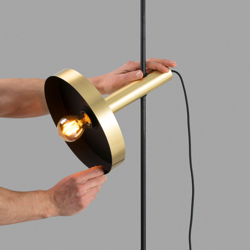 Whizz Floor Lamp, Satin Gold