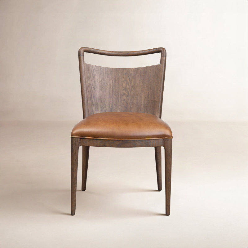 Jessen Dining Chair-Gibson Black, Sonoma Chestnut, Polyester Blend; Linen