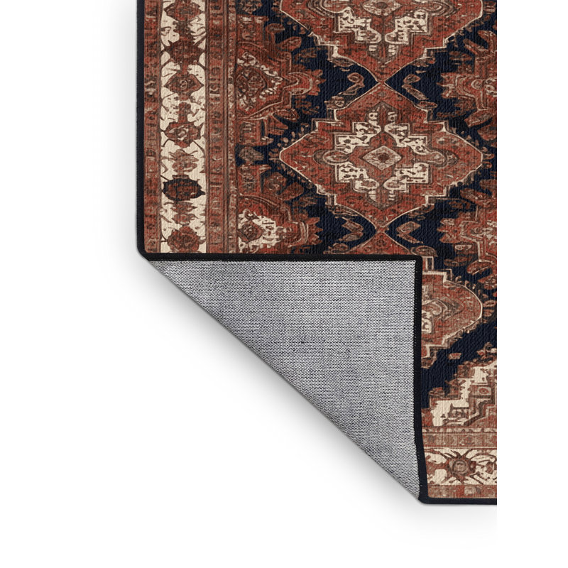Tapis brun lavable à la machine, Carré 6 pi