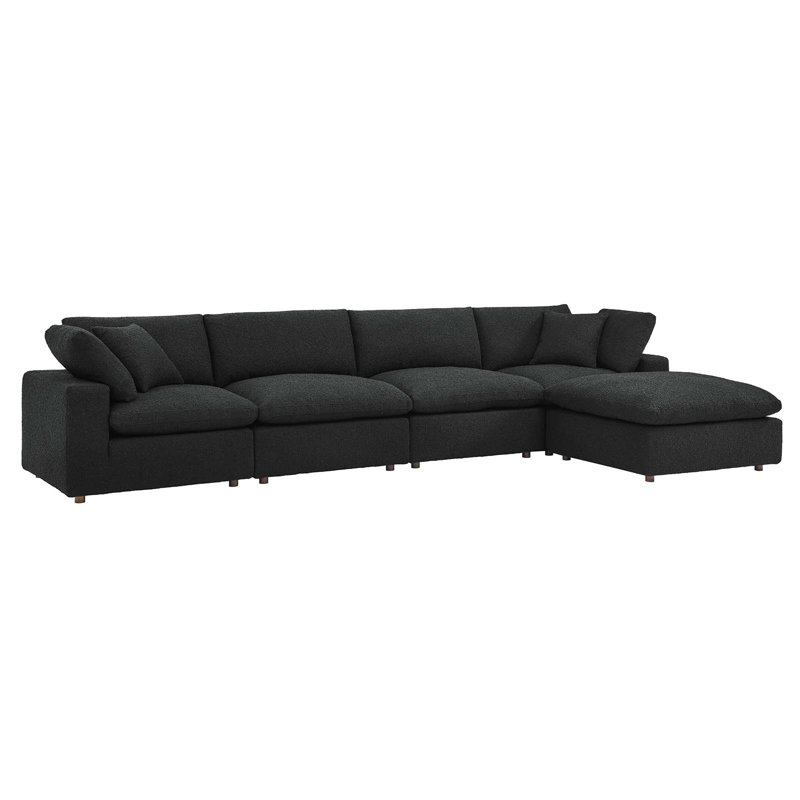 Canapé modulaire 5 pièces Commix, Noir