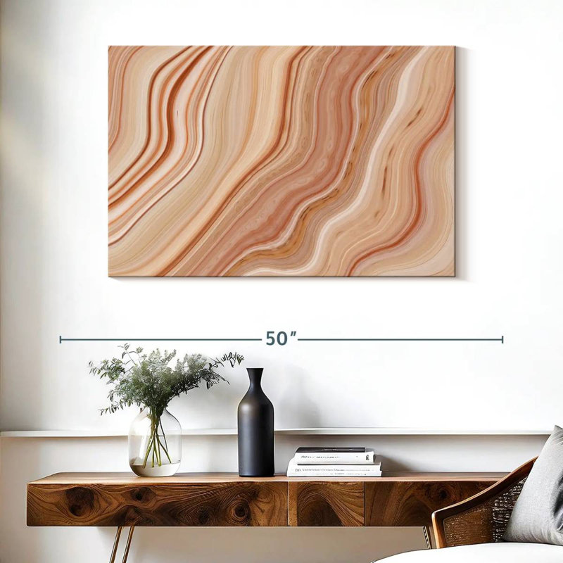 Avery - Marbre brun abstrait, H 26 po x l 39 po