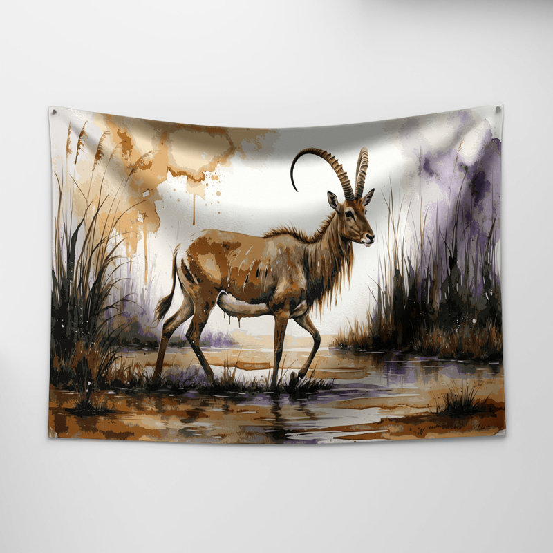 Tapisserie murale Wildlife Sitatunga, 68 po x 80 po