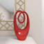 Abstract red polystone sculpture-107635934