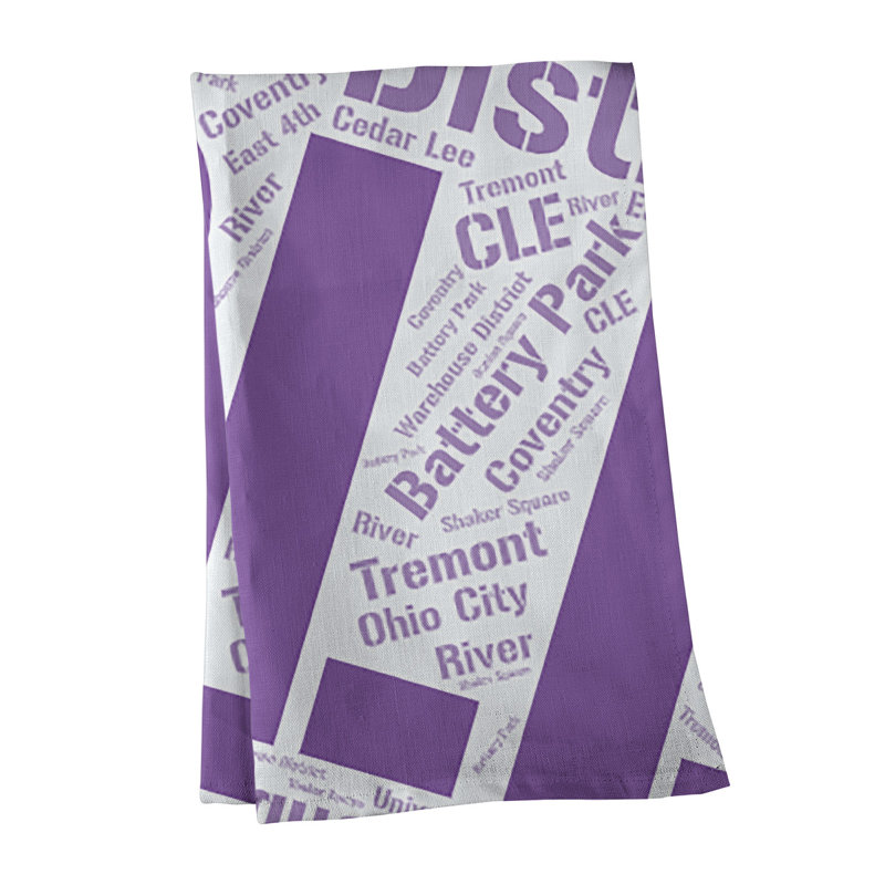 Serviette à thé « districts », Mauve, Cleveland