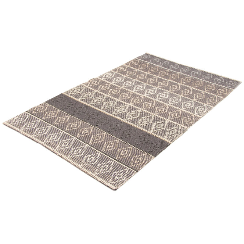 Tapis gris en laine New Age Denaeja