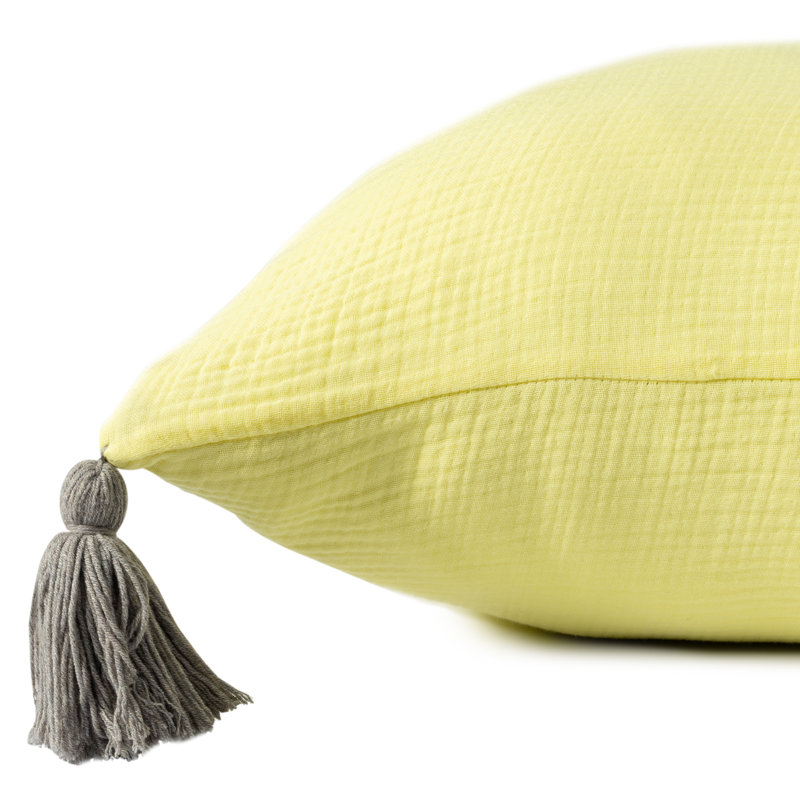 Coussin Ailee, Jaune/gris, Housse de coussin seulement - sans coussin