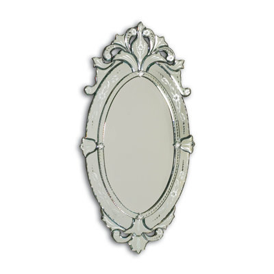 San Marco Glass Oval Wall Mirror