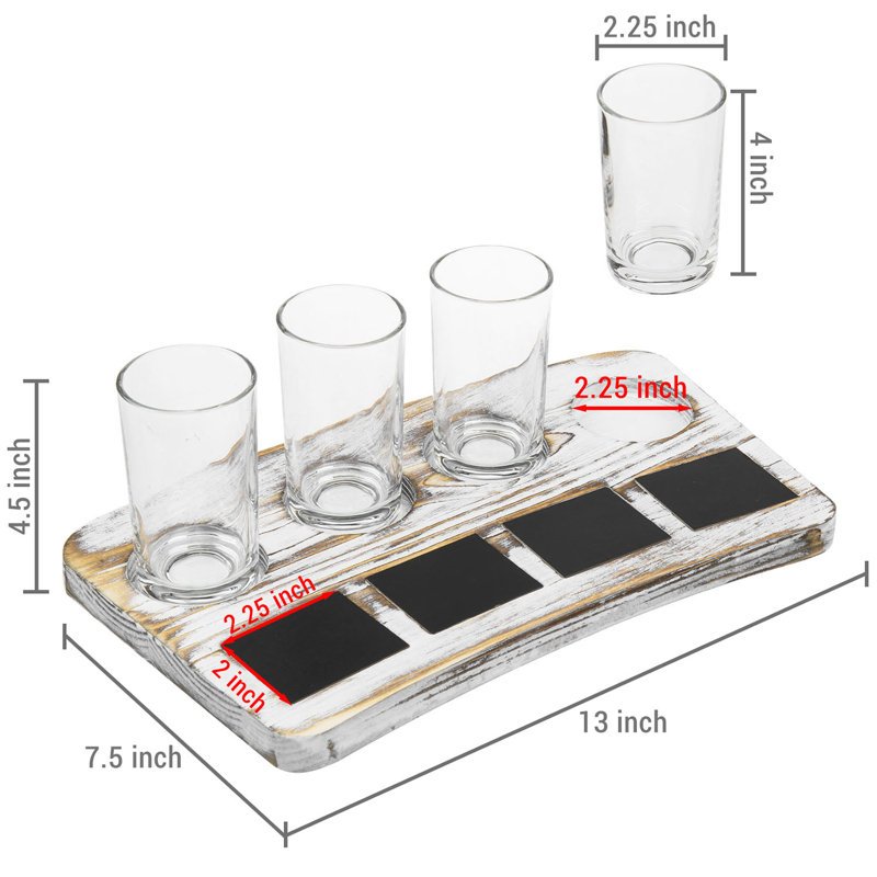 Cogdell 5 pièces 6 oz. Ensemble de verres à bière, Blanc, 8