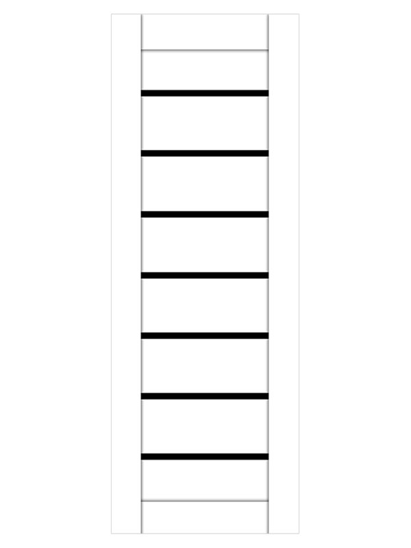 Dalle de porte intérieure stratifiée blanc doux Domino 01 seulement 18 po x 84 po, 18 po x 84 po, Blanc doux