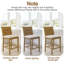 Tabouret de comptoir 17,9 po