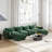 Minarik 4-Seat Chenille Fabric Upholstered Sectional Sofa With 2 Ottoman-670162003