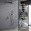 Ensemble de robinet de douche mural avec pomme de douche à effet pluie 10 "et robinet de douche à main