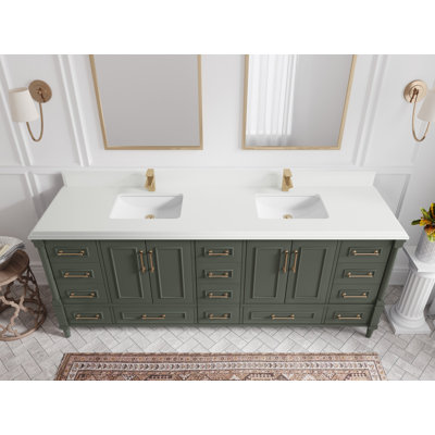 Huntwood 84" Double Bathroom Vanity Set