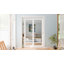 2 MDF Interior Slab Doors With Aluminium Hardware Bypass Sliding Door White 10-Lite Clear Glass Modern French Design-113549664