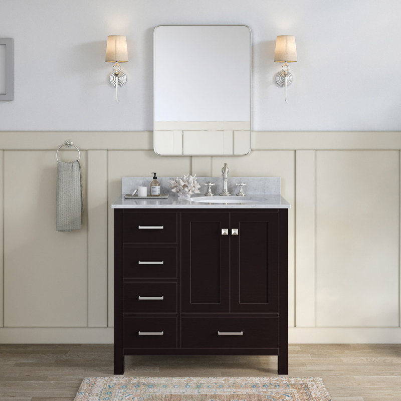Ensemble de meuble-lavabo simple 37 po Flynt, Espresso