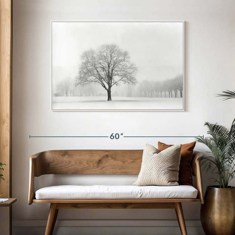 Debout seul, 46 po x 31 po, Cadre flottant blanc