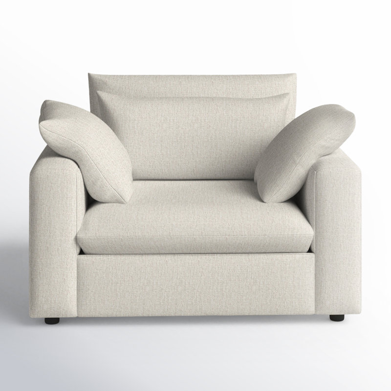 Remy Upholstered Chair and a Half, Nomad Snow Crypton® Chenille