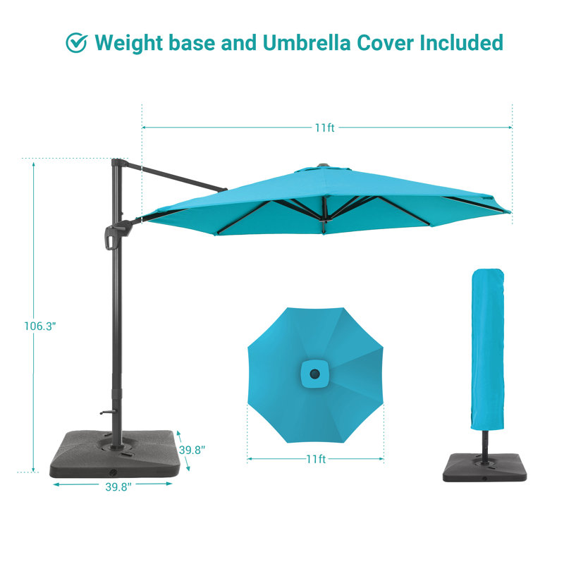 Parasol 11 'Cantilever, Bleu lac