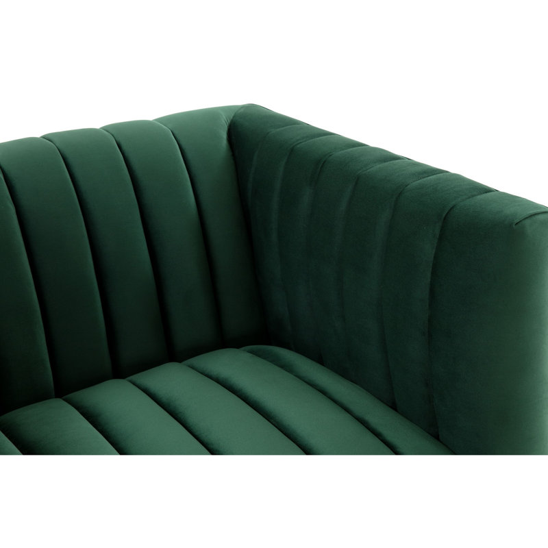 Kaylin Velvet Armchair, Green 