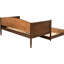 Lit de jour simple moyen en noyer avec couchette - Style, construction transitionnelle, apparence, pieds carrés, fabrication pour chambre à coucher, esthétique, silhouette, poteaux de pieds fuselés, sommeil