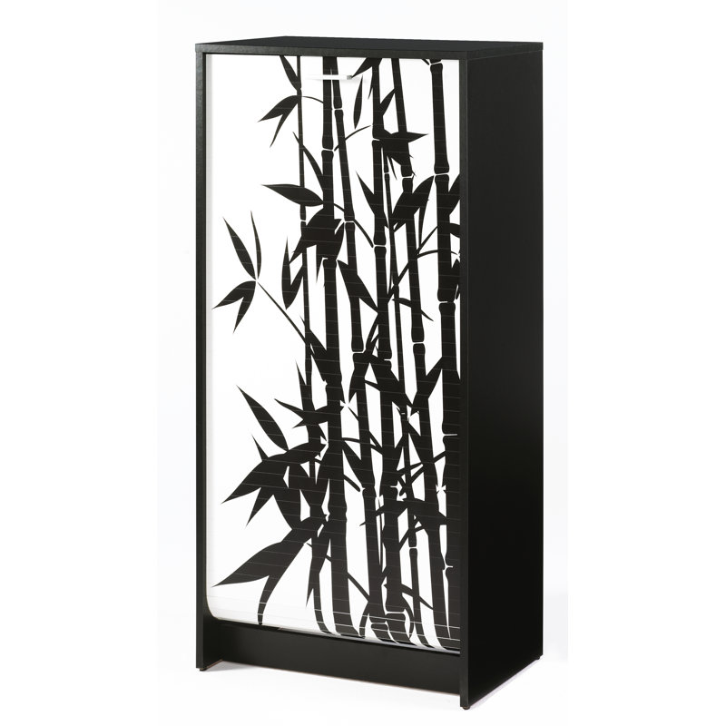 21 Pair Shoe Storage Cabinet, Black