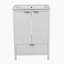 Ensemble de meuble-lavabo moderne avec lavabo, trou de robinet simple, panneaux de porte texturés, tiroir et rangement spacieux pour une utilisation pratique-1436282404
