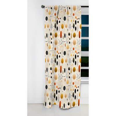 Organic Botanical - Abstract Geometric Curtain - Blackout Geometric Shapes Curtain - 1 Panels