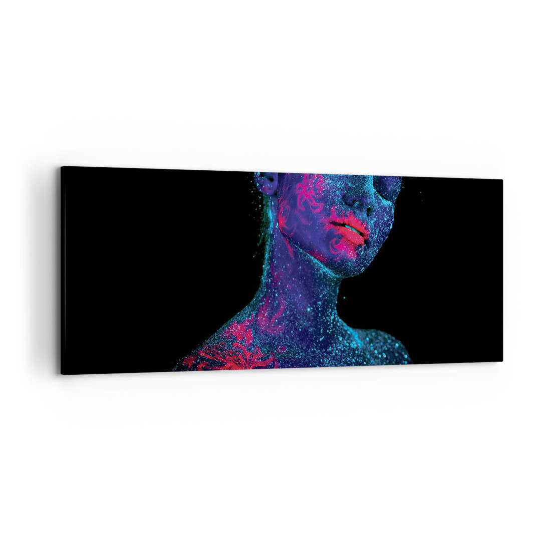 Leinwandbild Woman Ultraviolet Glitter