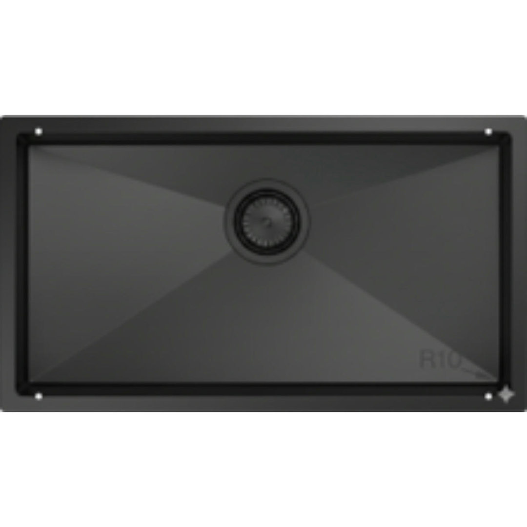 ColorX Tenline Series TNL745 1 Bowl PVD Gold Undermount Kitchen Sink - 785x440mm
