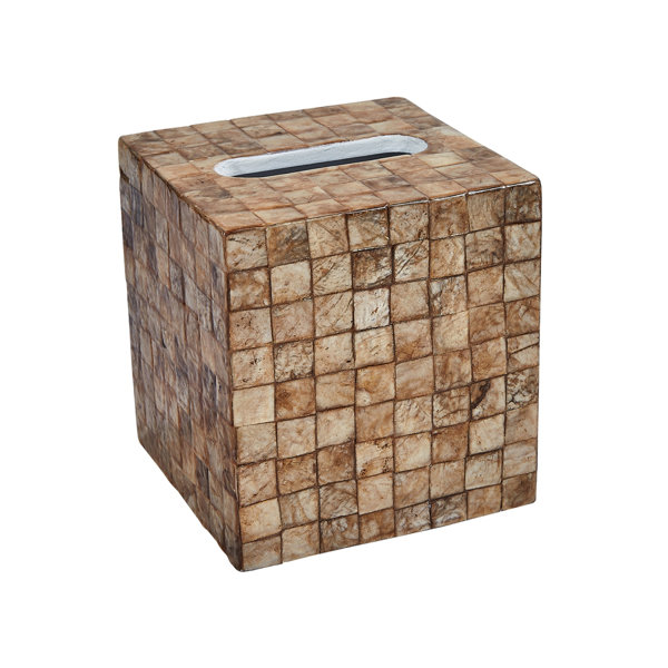 Wrought Studio™ Natural Tiled Capiz Shell Tissue Box 5.5x5x5