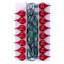 15 lights x 15' LED G45 Glass Flame Tip light set. 12" spacing on green wire.-758960881