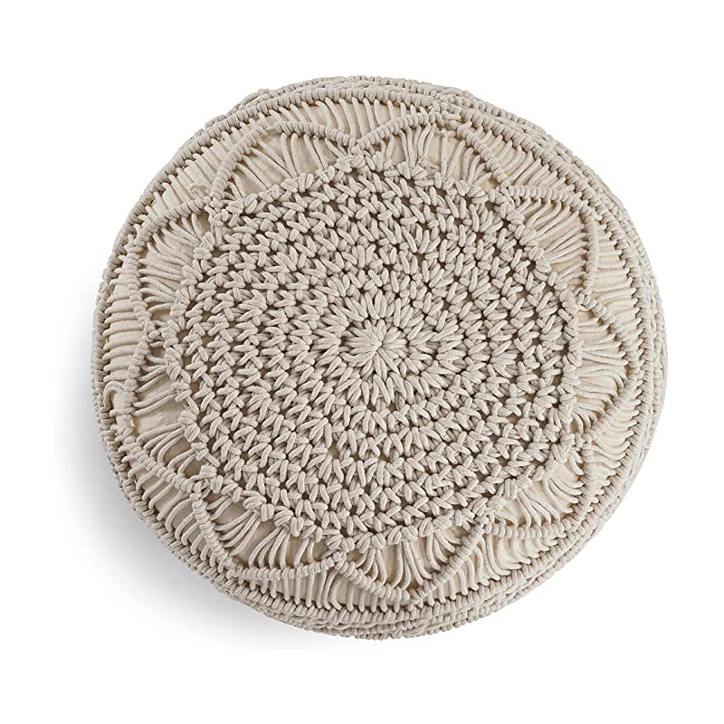 Sadie Macrame Pouf