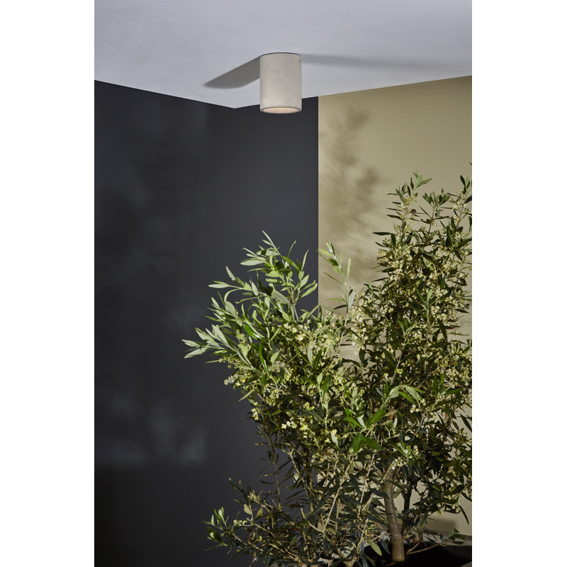 Kos LED Outdoor Flush Mount, Matt Concrete, 120