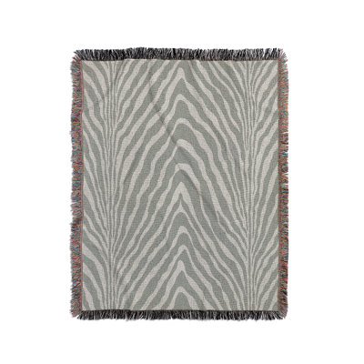 Zoe Animal Print Cotton Blend Blanket Throw