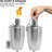 Sorbus 5 ft Set of 2 Stainless Oil Burning Cylinder Shape Steel Torch - Great for Backyard Decorating and Lawn Lighting