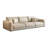 Beige Genuine Leather Modular Sofa cushion couch