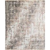 7x9 Gray Hand-Knotted Wool Faded Distressed Texture Abstract Modern Contemporary Carpet Rug