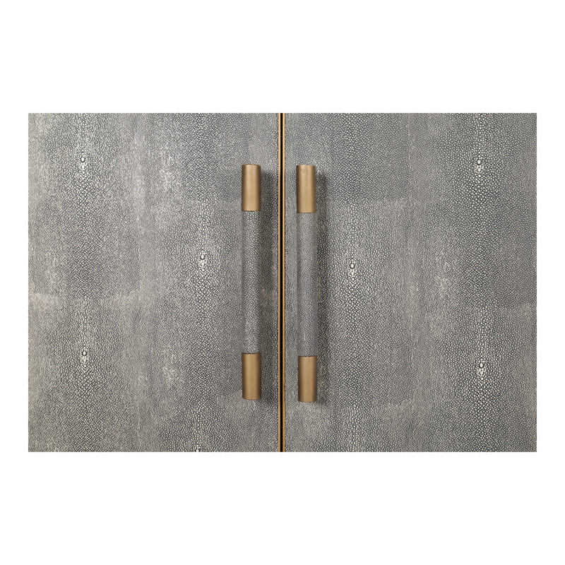 Meera 76" Wide Wood Sideboard, Gray