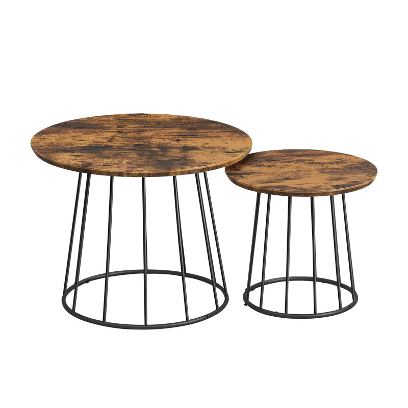 Almiro Frame Coffee Table, Rustic Brown