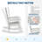HDPE Rocking Chair Set of 4 – Weatherproof High-Back Patio Rockers for Porch, Lawn, or Deck-129202965