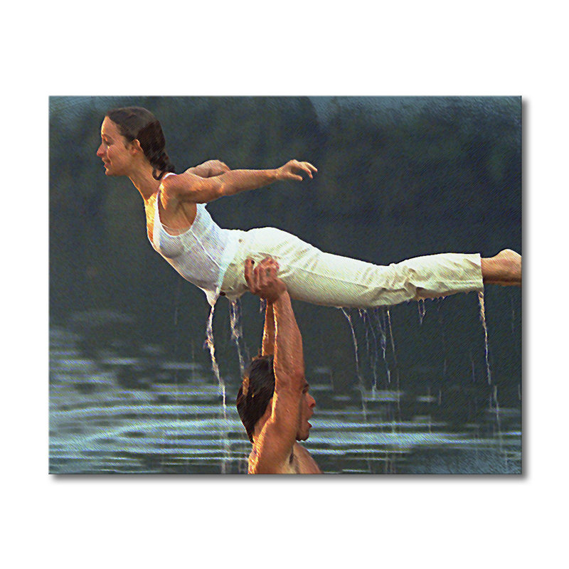 Dirty Dancing Moment - No Frame Print on Canvas, 80cm H x 100cm W x 2cm D